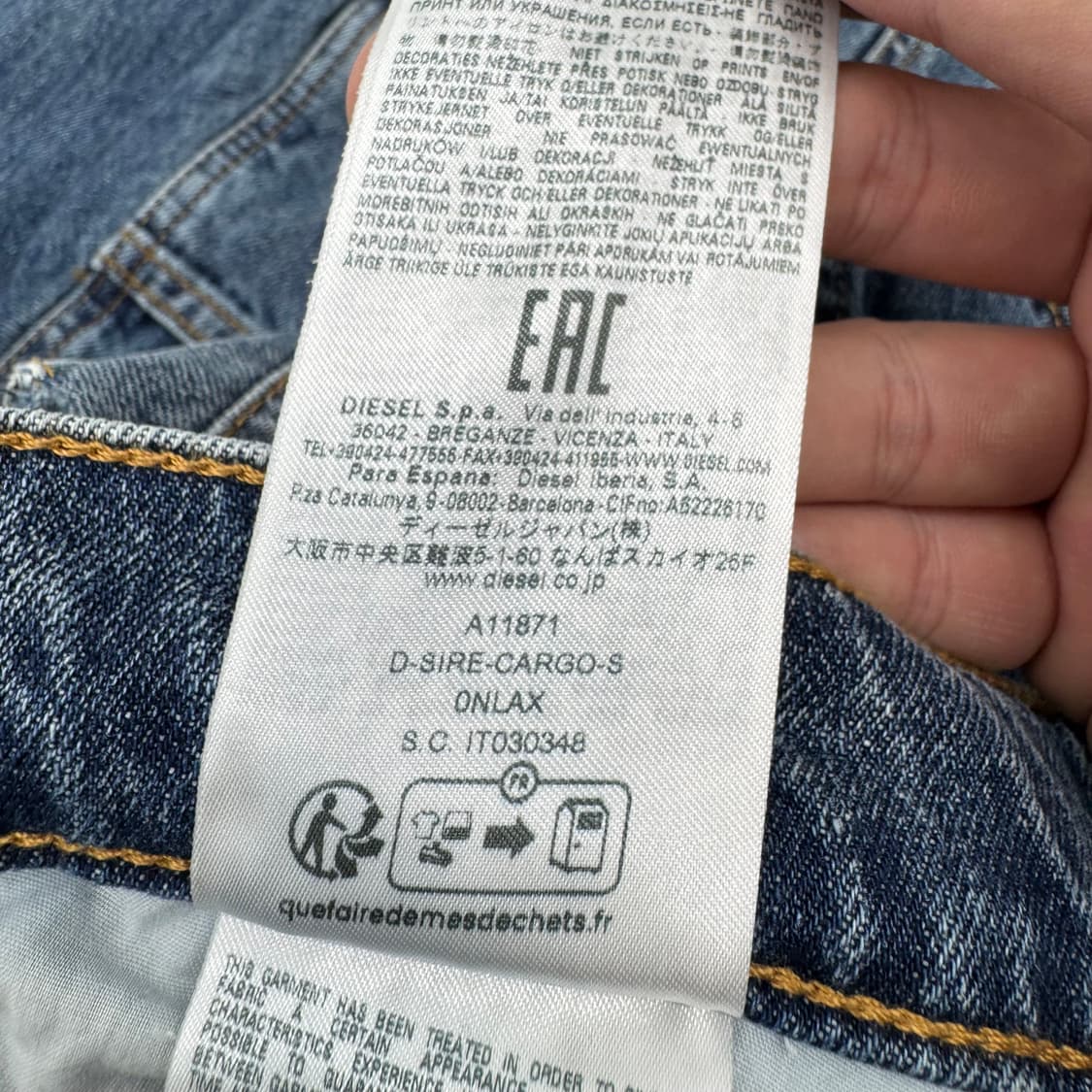 디젤 데님 카고팬츠 상품이미지10