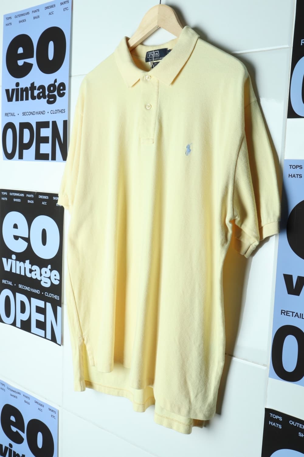 (XL-3XL) 폴로 랄프로렌 반팔 카라 티셔츠 USA 노랑-H30556 상품이미지1