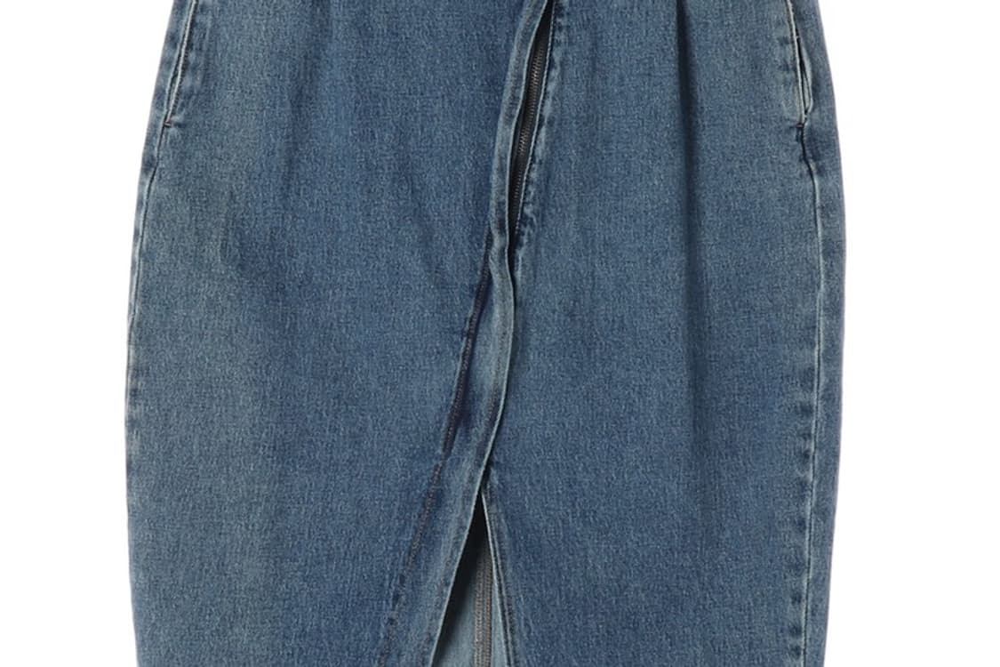 ZARA 프론트 슬릿 미디 데님 스커트 상품이미지4
