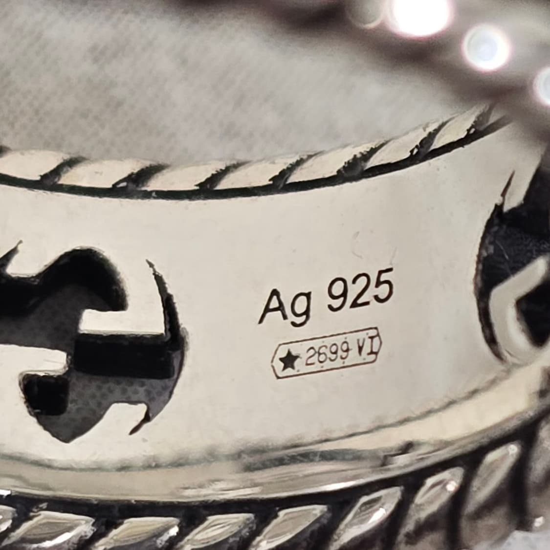 구찌 플라워 인터로킹 링 반지 12호 판매 상품이미지5