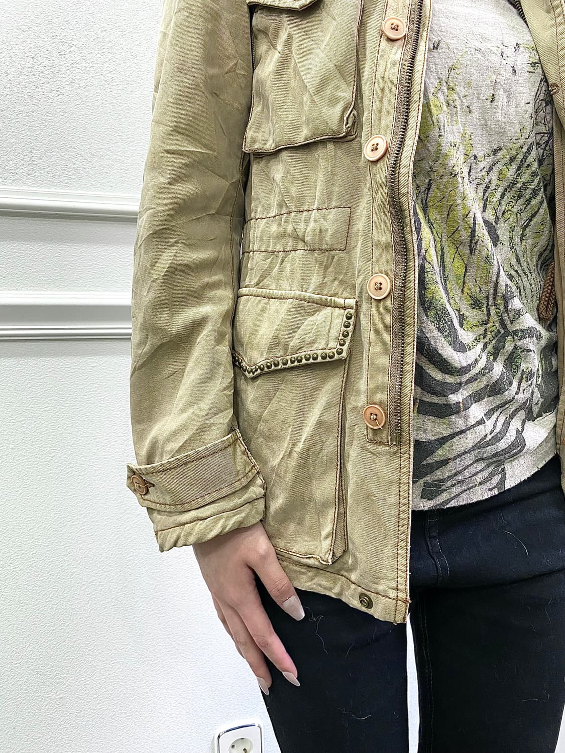 Y2K Grunge Mood Stud Detail Jacket 상품이미지4