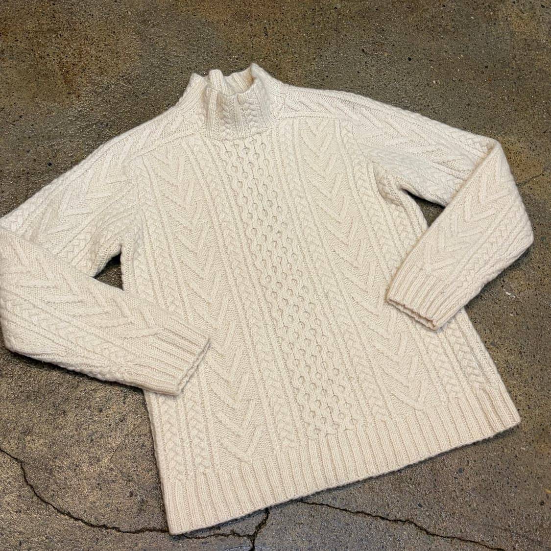 90s USA 빈티지 폴로 랄프로렌 피셔맨 니트 헤비코튼 꽈베기니트  상품이미지2