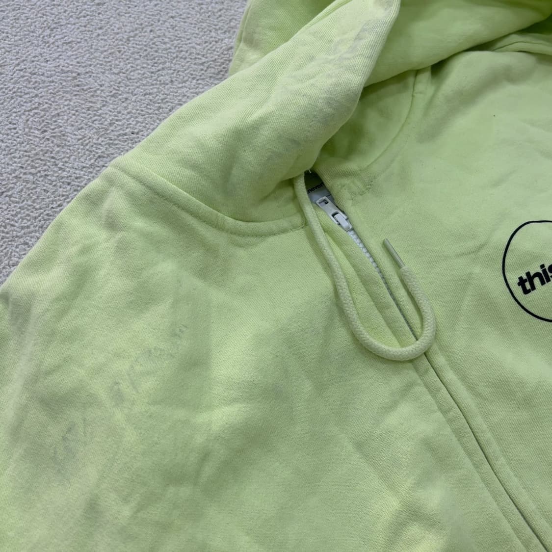 M 디스이즈네버댓 스몰로고 후드 집업 0403E 상품이미지4