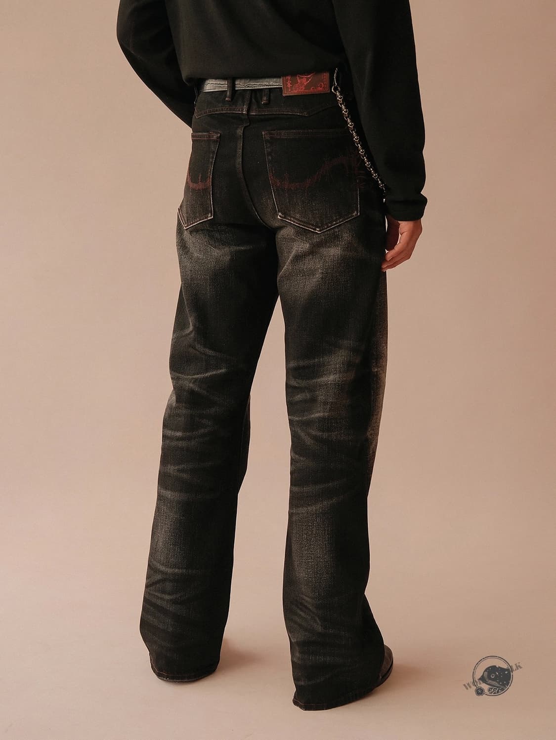 [엠비비카] 페이드 블랙 와이드 데님 팬츠 상품이미지2