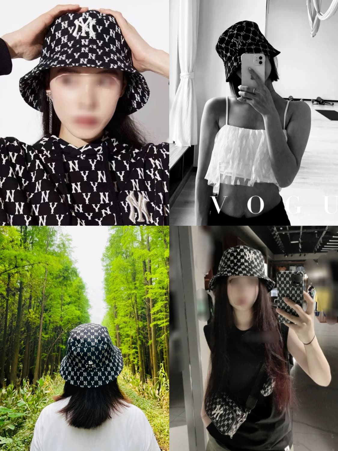 블랙 크림베이지 레터링 벙거지 모자 버킷햇 상품이미지1