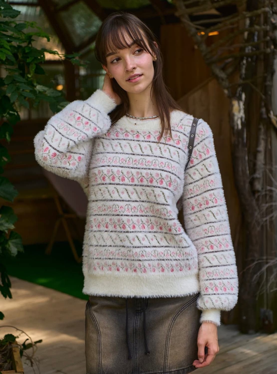 비터셀즈 앙고라 가든 플라워 니트 24년 상품이미지2