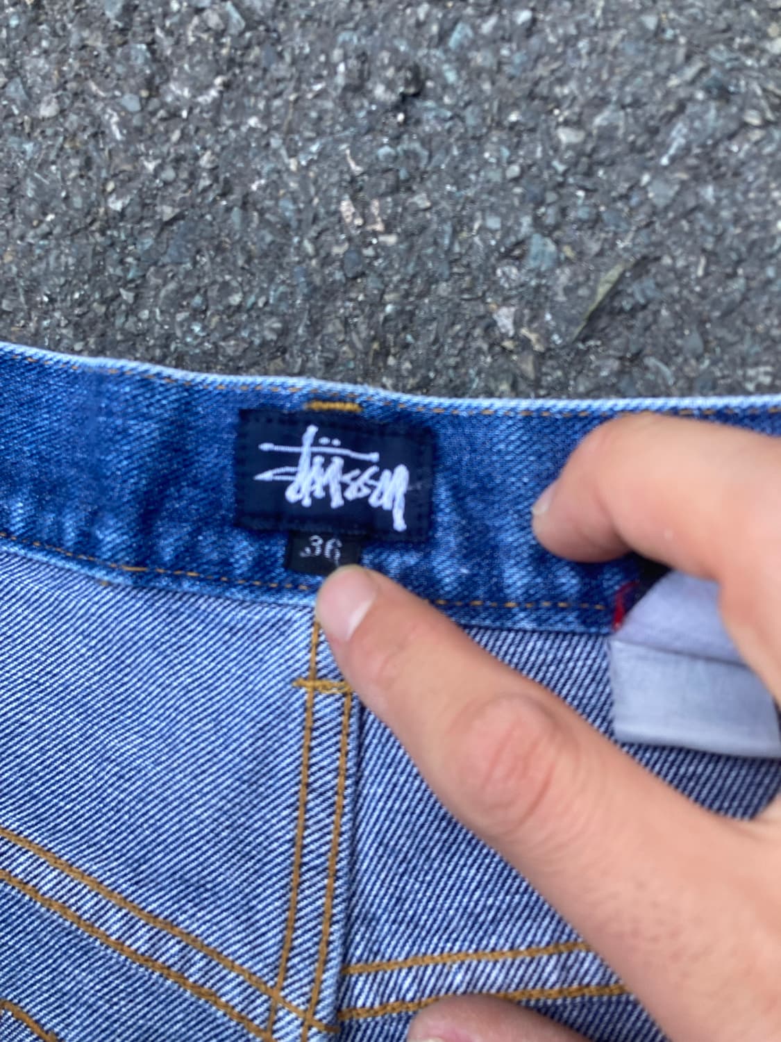 90s stussy denim tshirt 상품이미지2
