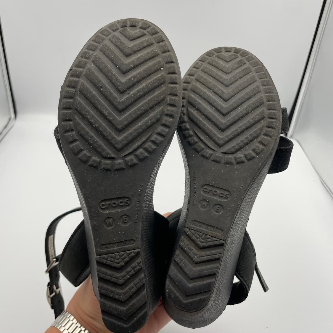 크록스 블랙 여성 샌들 슬리퍼 W6 / 230 상품이미지7