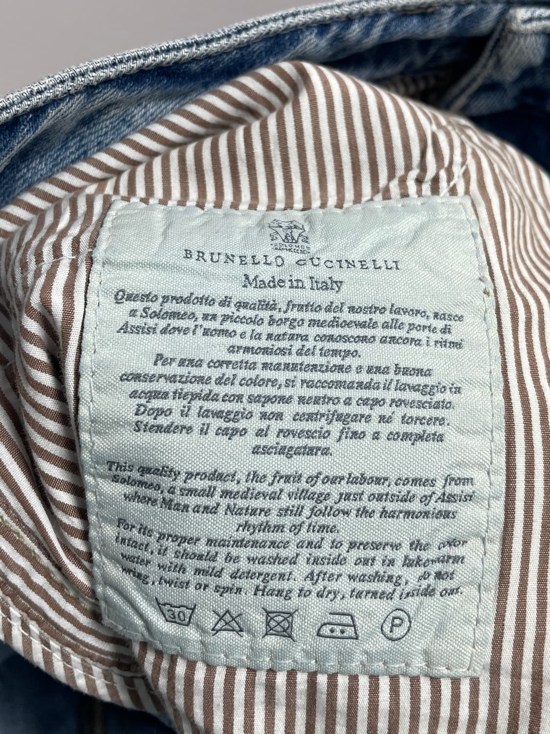 부르넬로 쿠치넬리 루즈핏 데님팬츠 (onp.67) 상품이미지10