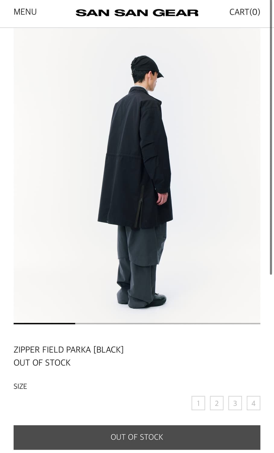 산산기어 지퍼필드파카 2size 상품이미지2