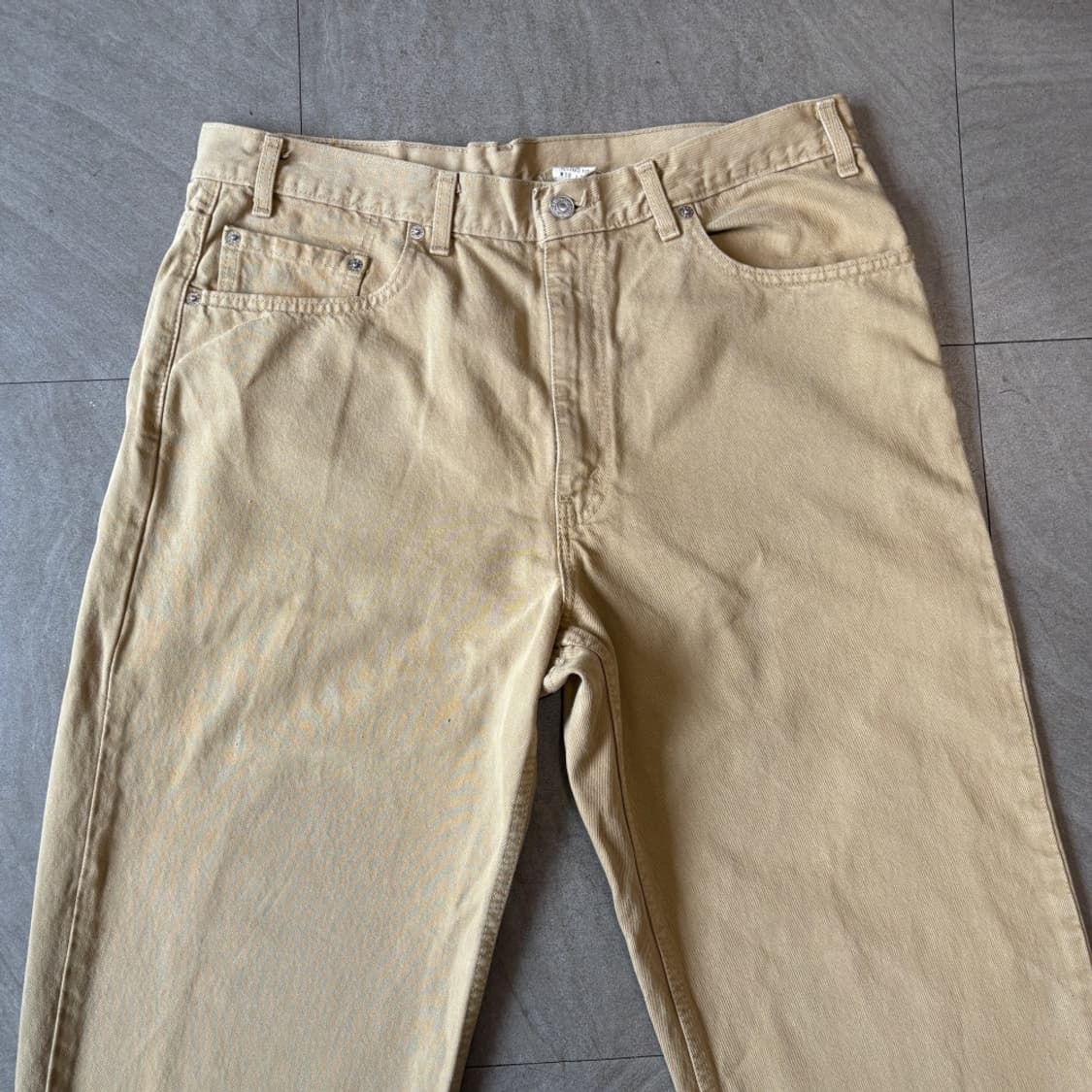 02년도 미국 생산 리바이스 550데님 베이지 팬츠 상품이미지2
