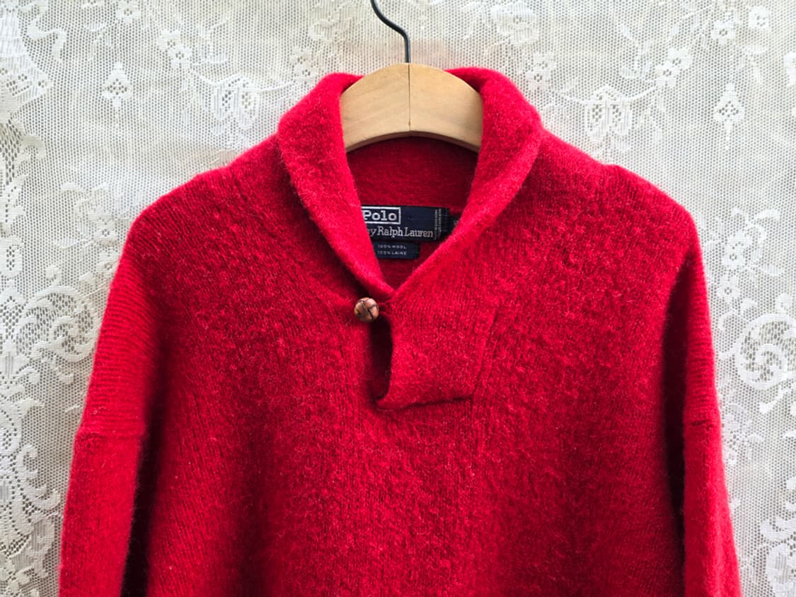 90s 폴로 랄프로렌 숄카라 울 니트 상품이미지2
