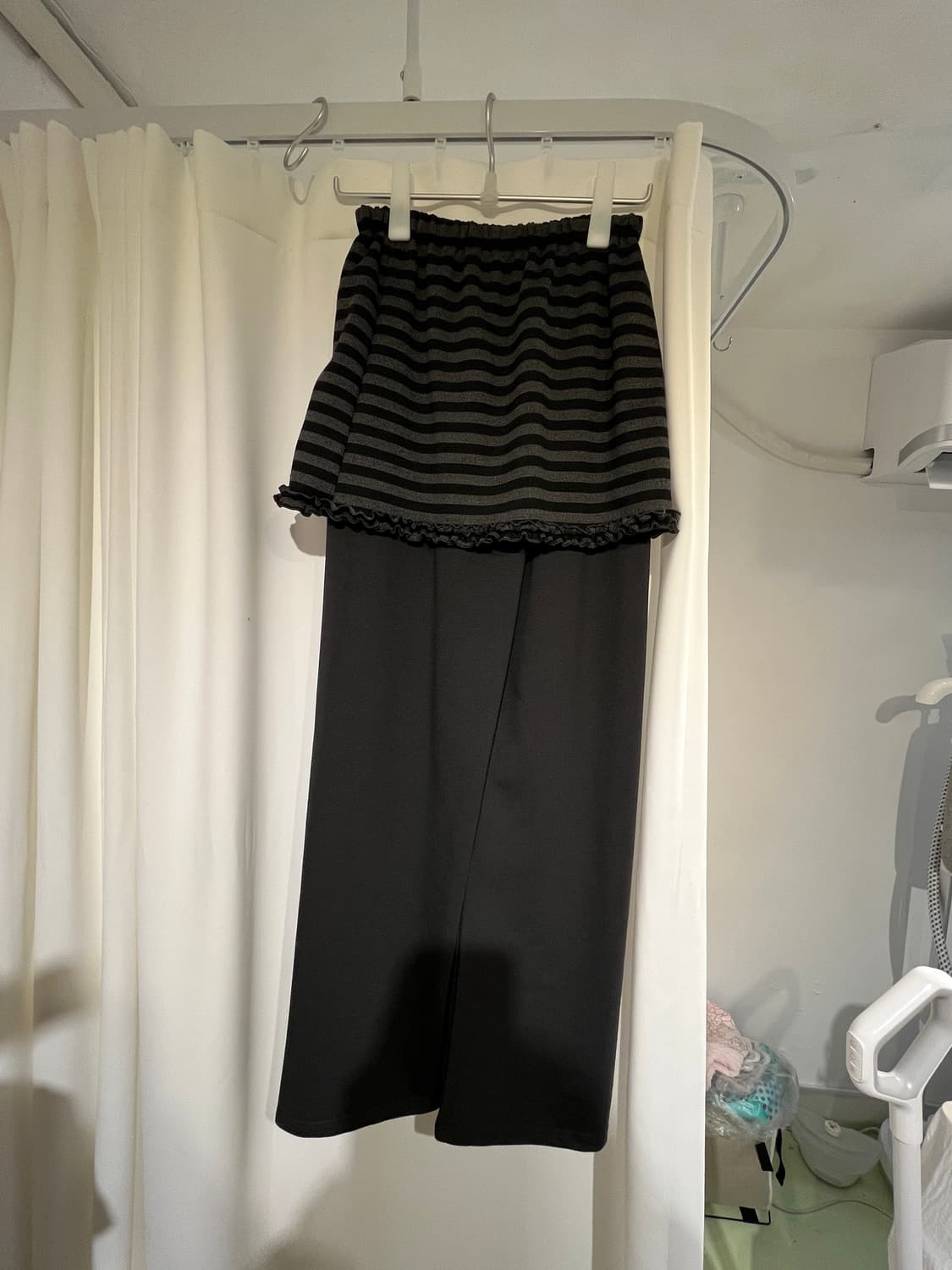 그레이 스트라이프 치마바지 + 고양이 가방 세트 🐈‍⬛ 상품이미지7