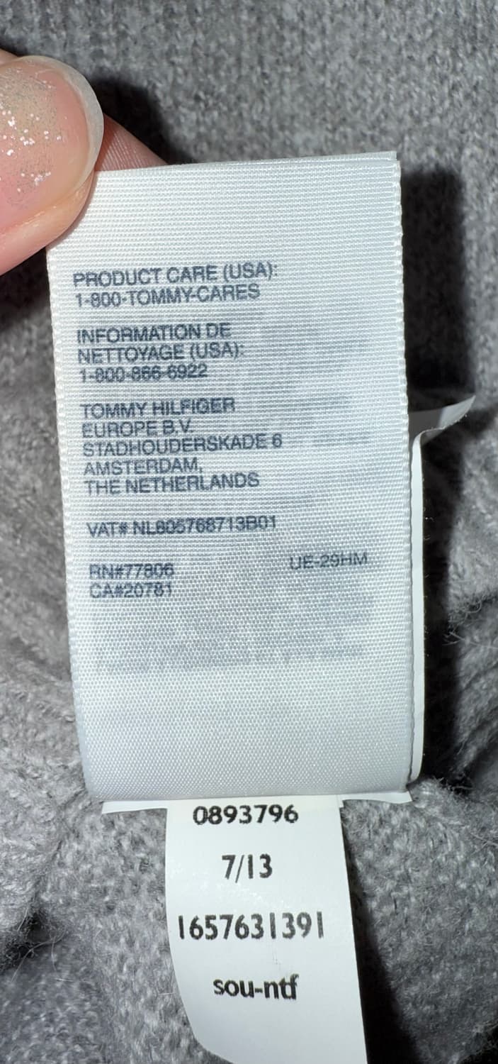 타마힐피거 데님 여성 성조기 니트 (그레이) S 상품이미지5