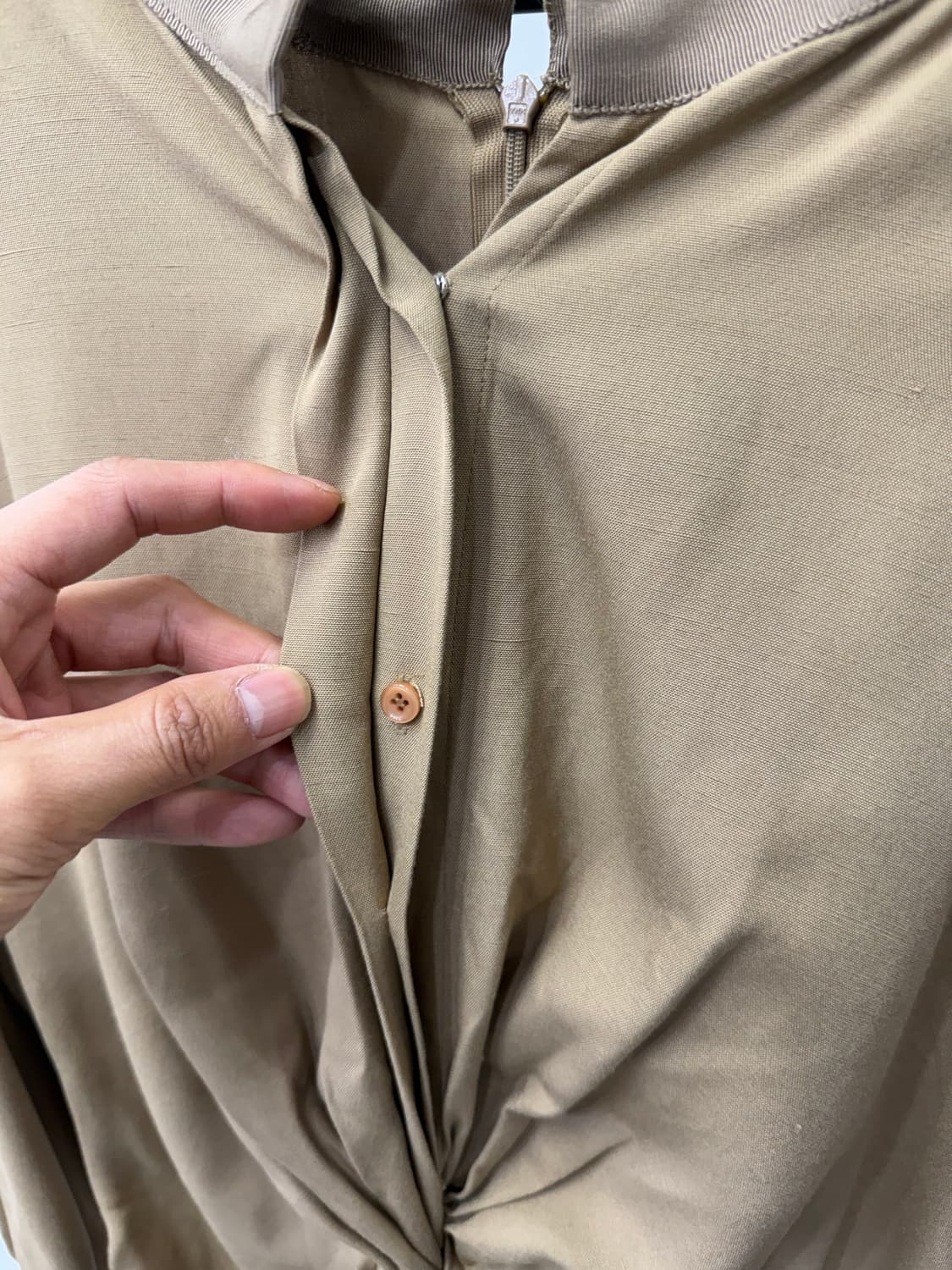 정품) 랑방 한섬 셔링 롱 원피스 82 상품이미지4