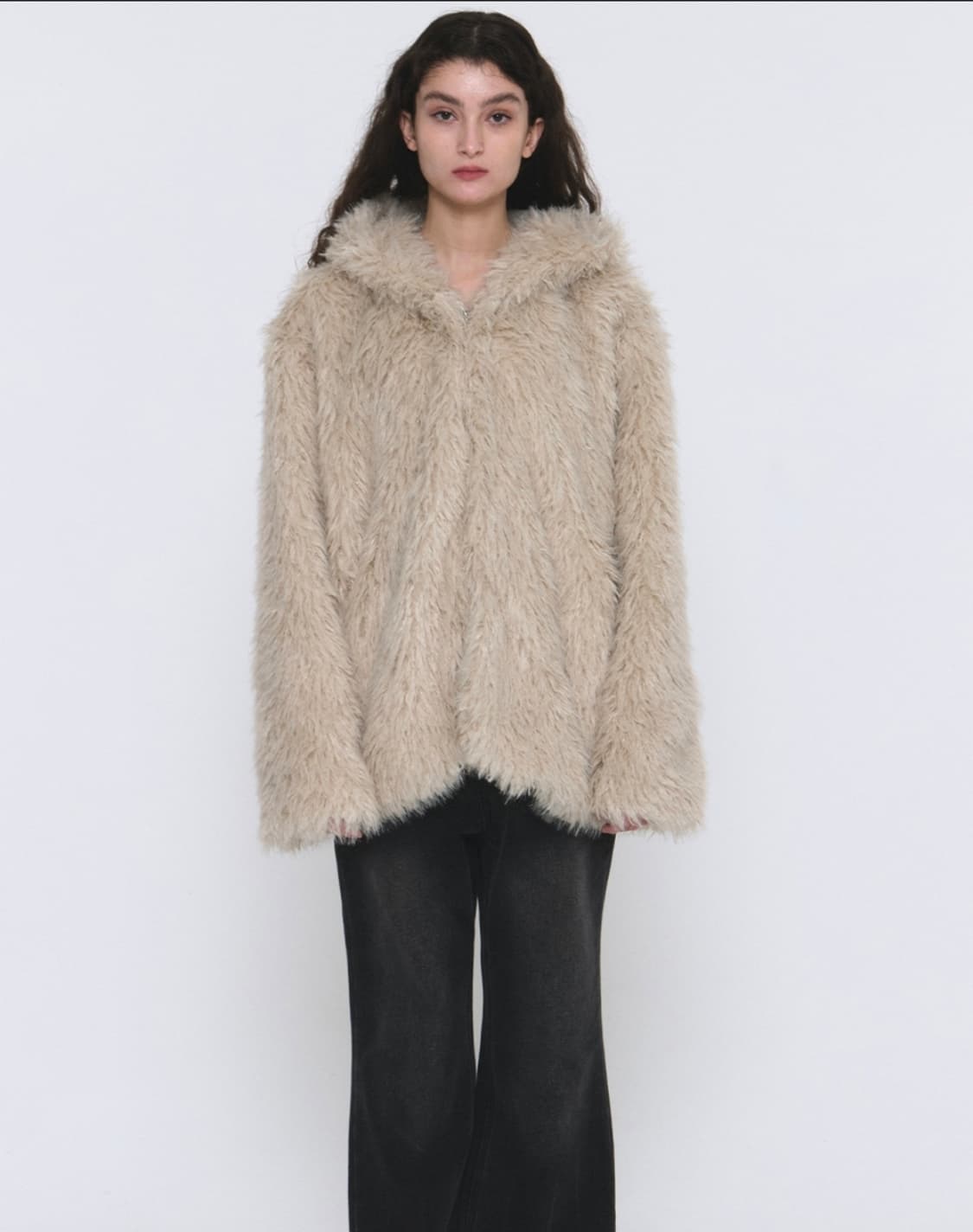 플레이스스튜디오 베이지 퍼후드코트 상품이미지4