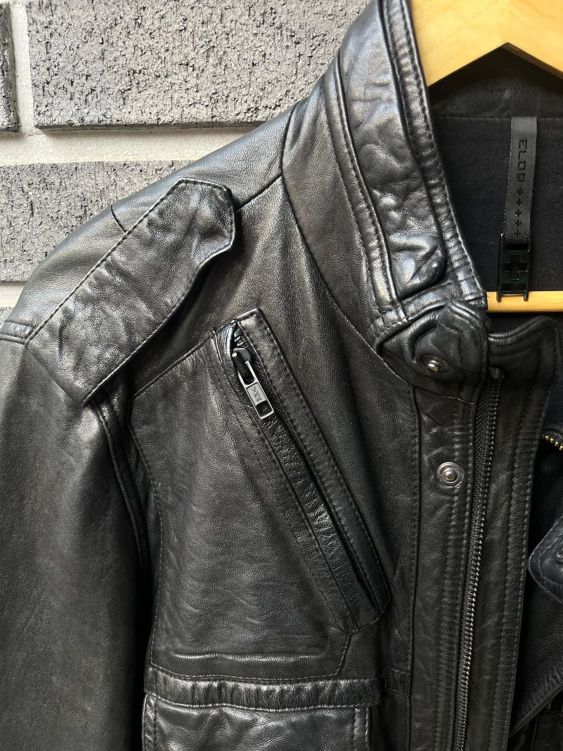 lambskin 천연 양가죽 자켓 블랙 상품이미지5