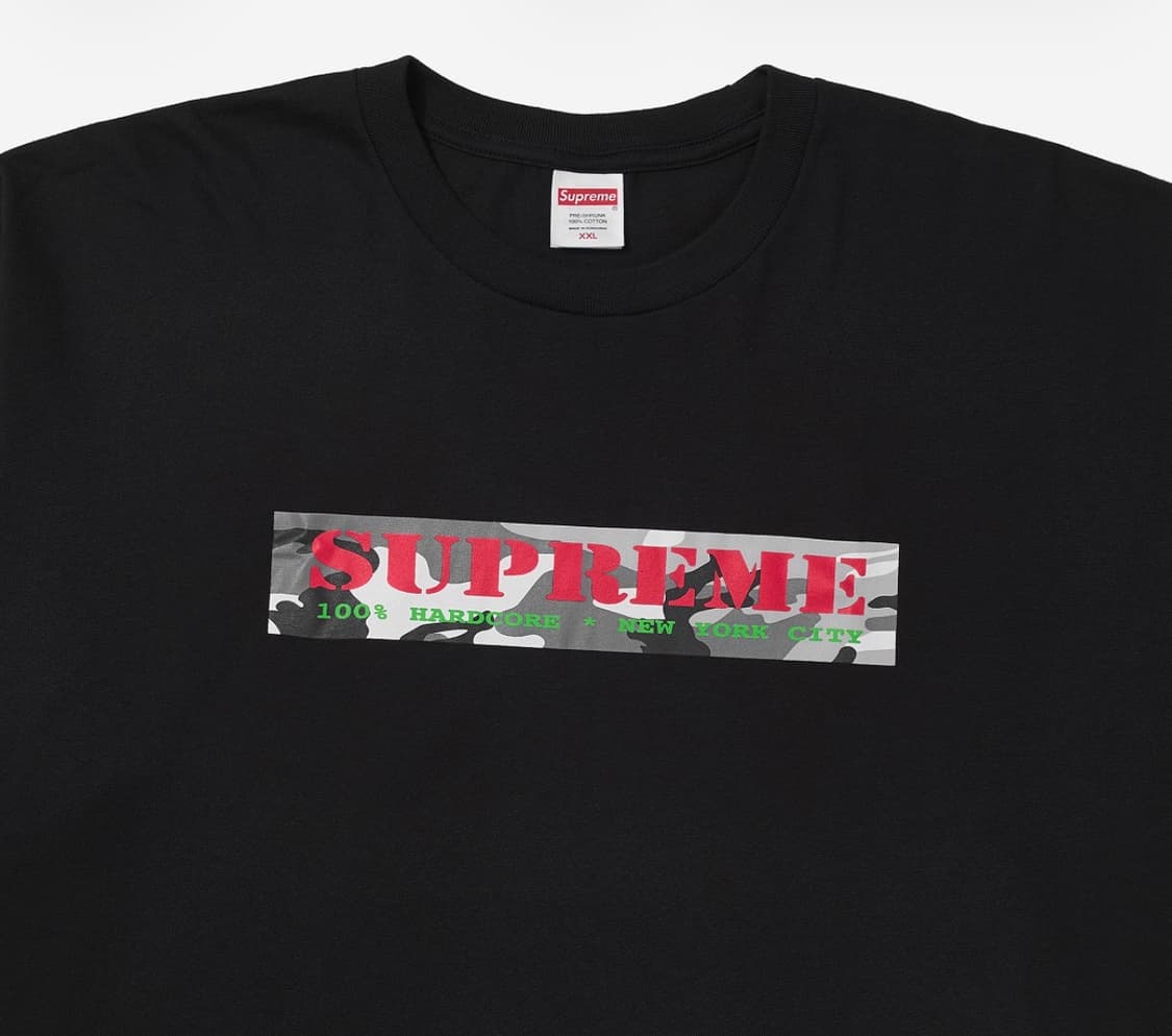 슈프림 하드코어 티셔츠 블랙 - 25SS 상품이미지2