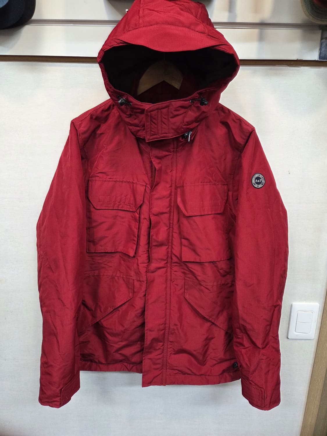 아베크롬비 투웨이 안감플리스 패디드 후드자켓 L 상품이미지1