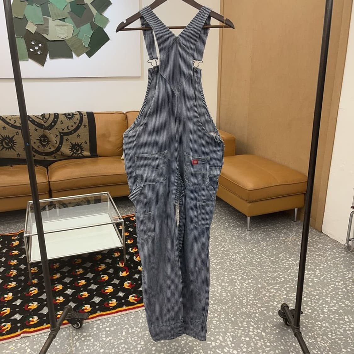 디키즈 빈티지 컨트리 스트라이프 멜빵 점프수트 S C08035 상품이미지4