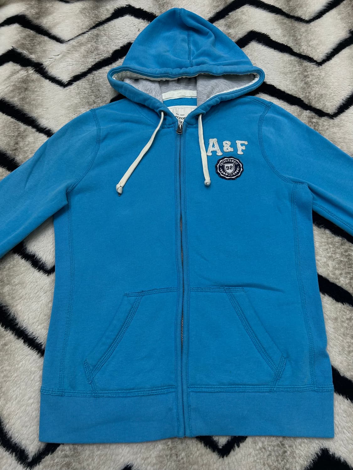 [M]아베크롬비 후드집업/블루/기모 상품이미지3