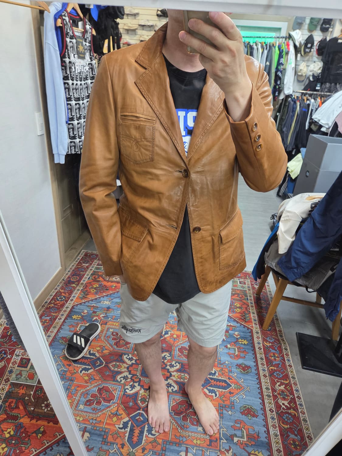 터키 키르실라 빈티지 양가죽 블레이져 자켓 대략 xl 상품이미지7