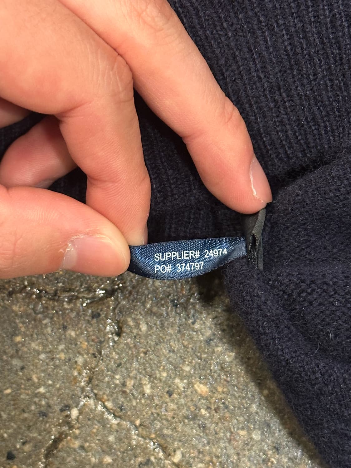 폴로 랄프로렌 렘스울 네이비 V넥 니트 L 상품이미지7