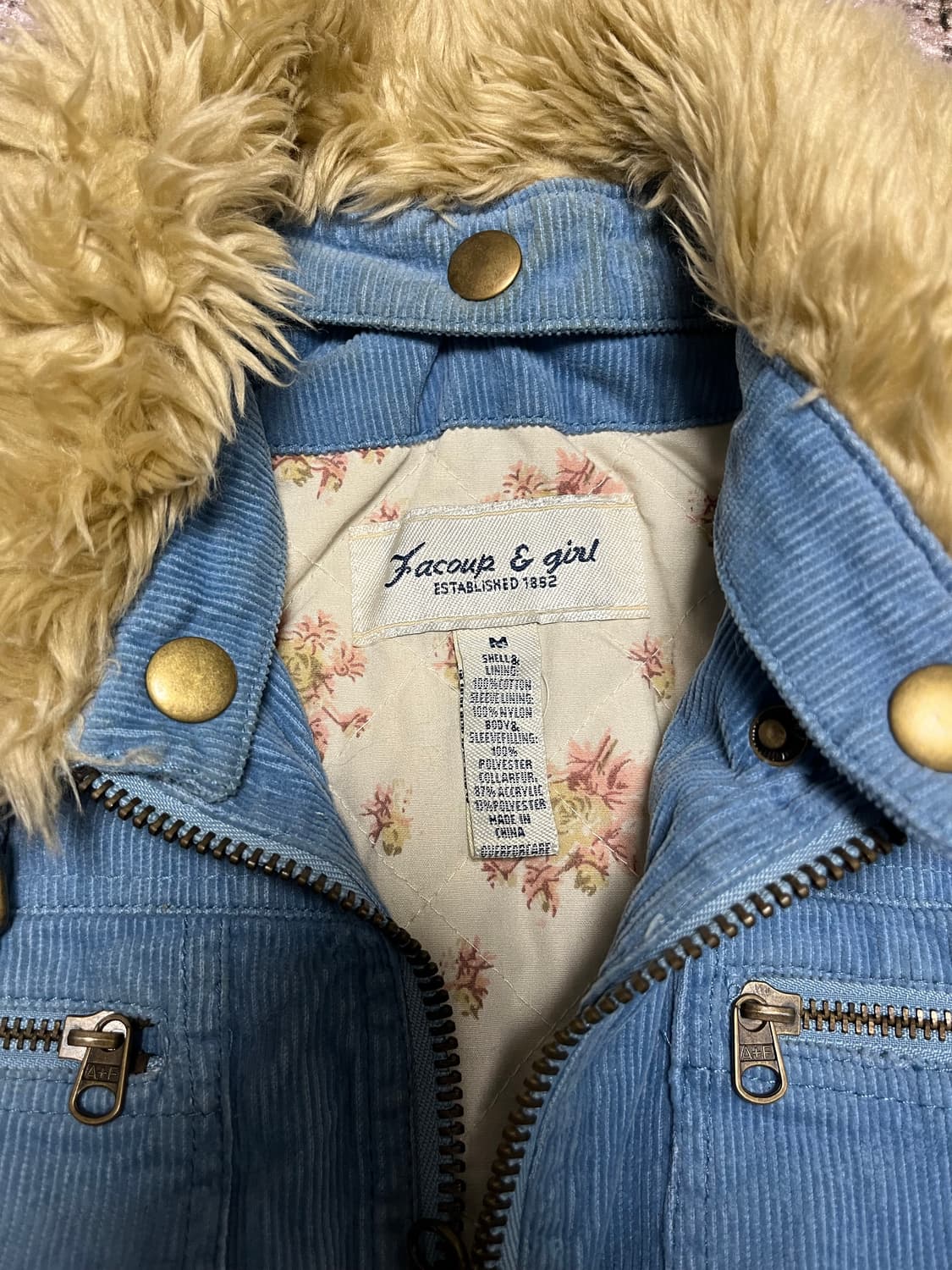 왕관 퍼 트리밍 코듀로이 자켓 상품이미지9