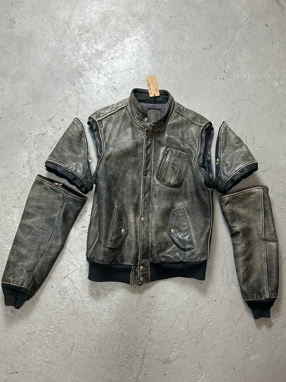 90’s Hein Gericke 디스 레더 자켓 모터사이클 바이커 자켓 상품이미지1