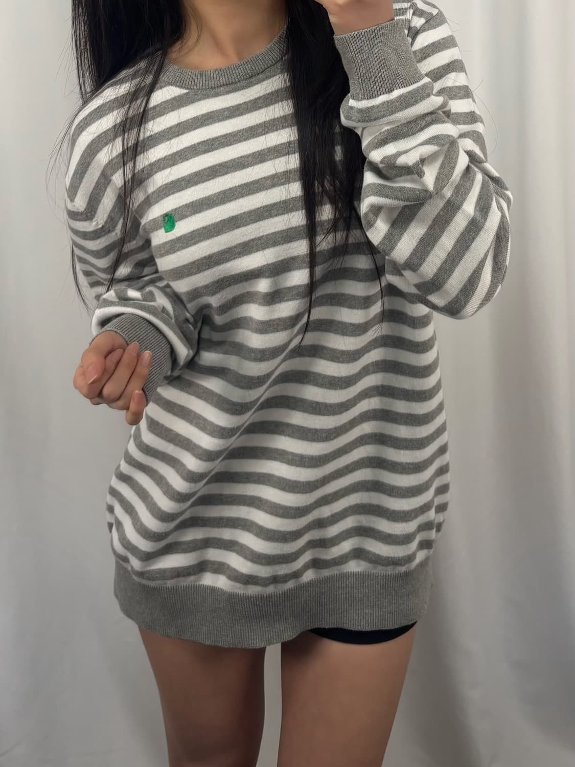 칼하트 그레이 스트라이프 니트 상품이미지3