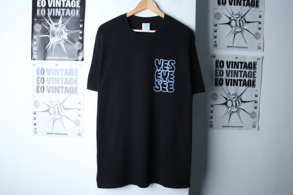 (XL-2XL) 예스아이씨 반팔 티셔츠 빅로고 블랙 올드스쿨-7B47 상품이미지2