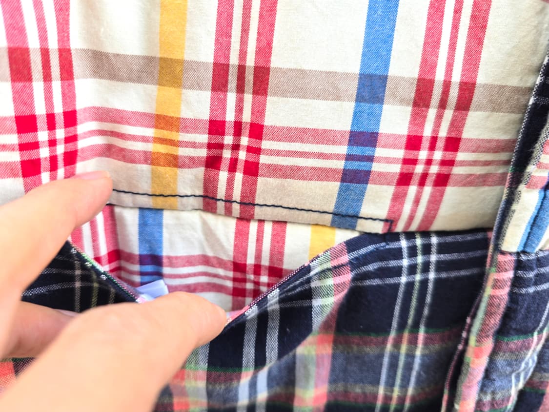 큐브 슈가 체크 패딩 상품이미지4