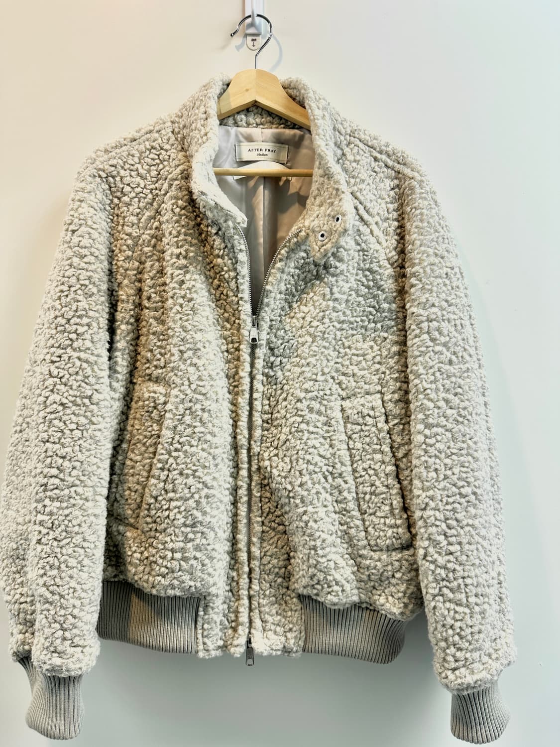 AFTER PRAY 애프터프레이 한정판 부클 자켓 M (크림베이지/민트급 상품이미지7