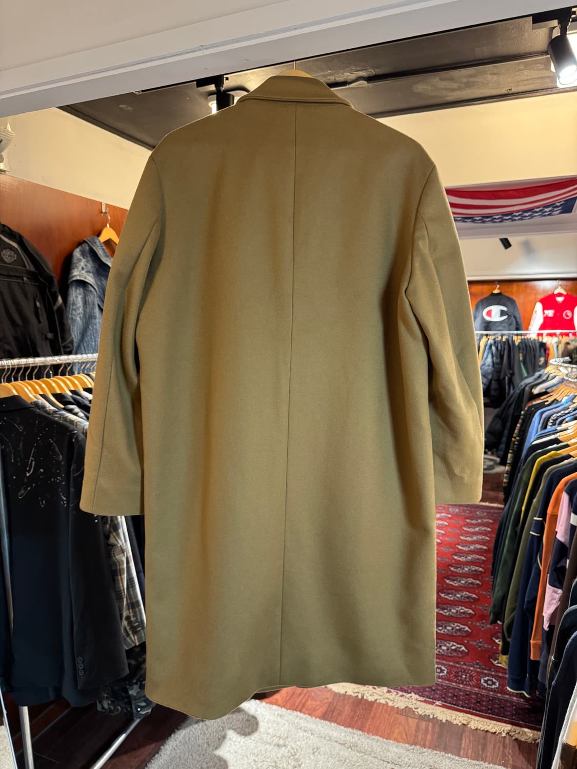 인사일런스 캐시미어 싱글 코트 베이지 L 상품이미지4