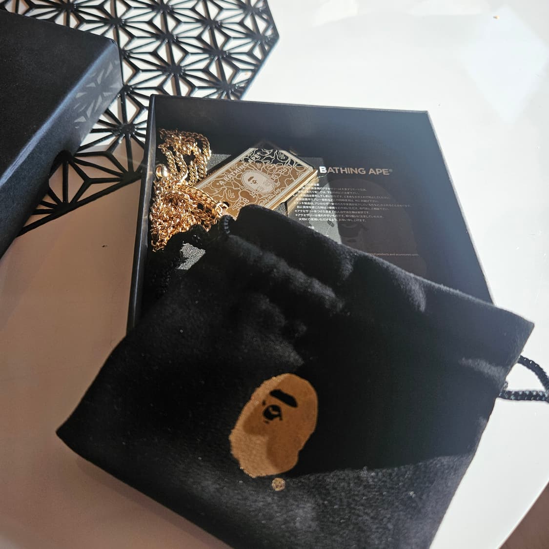 Bape 골드 체인 목걸이 풀박 상품이미지1