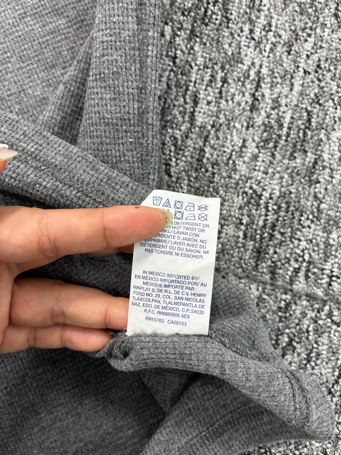 폴로 랄프로렌 그레이 와플 반팔티 XL 상품이미지7
