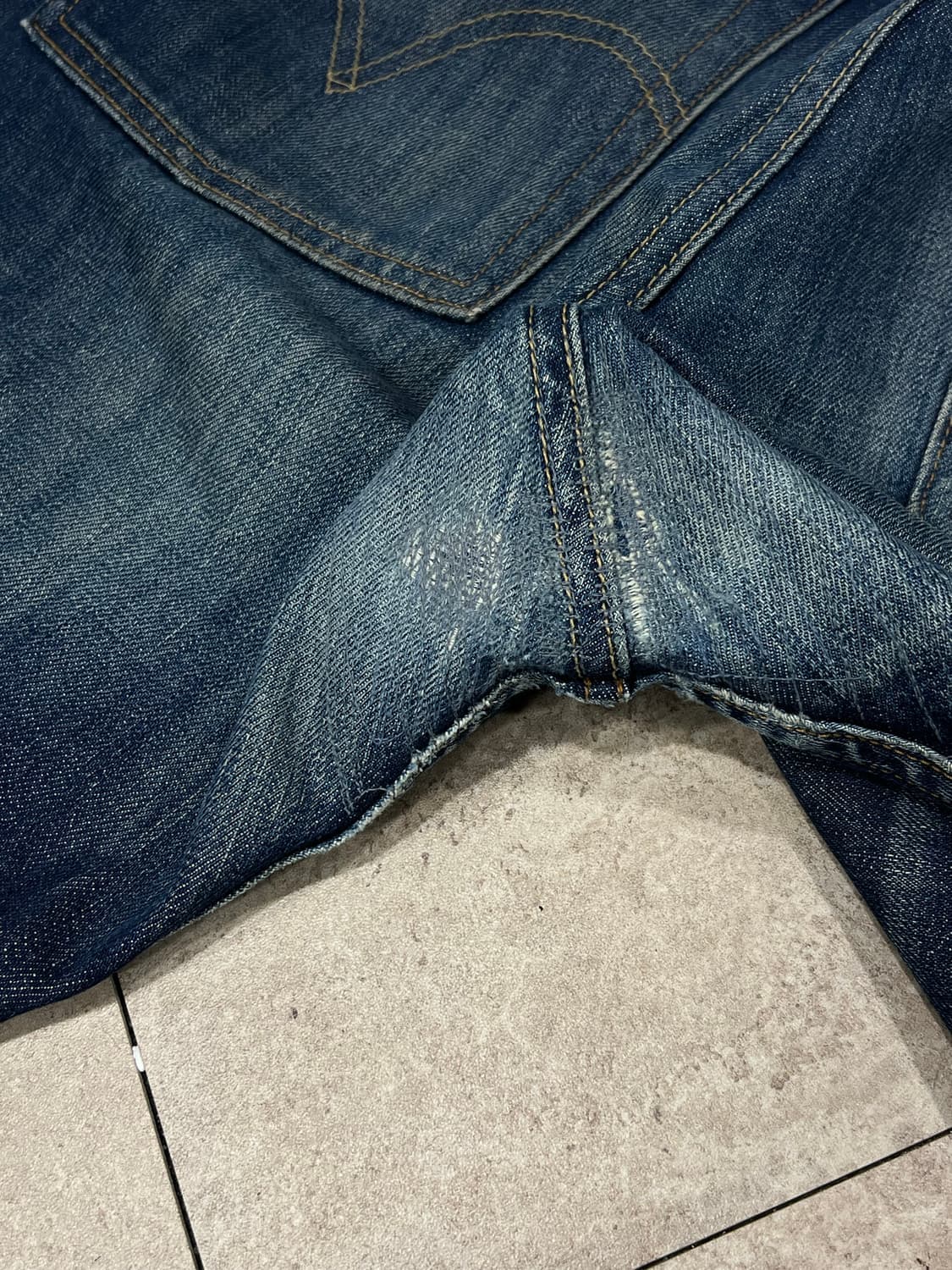 (38/32) 리바이스 505 슬림스트레이트 핏 진청 데님 팬츠 상품이미지7