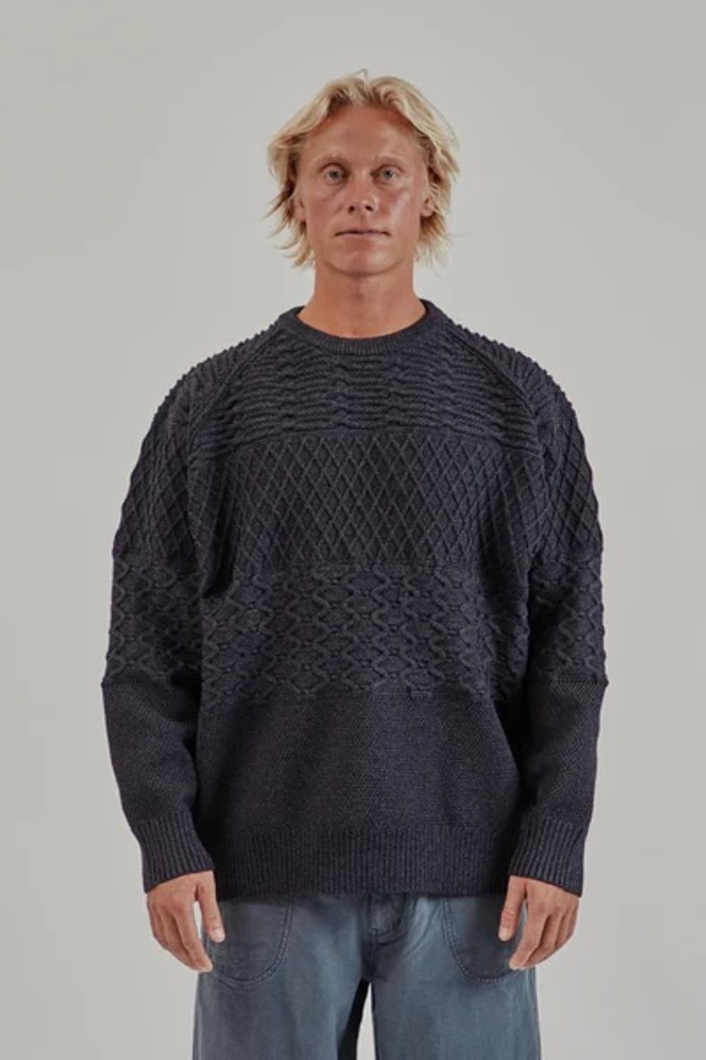 [XL] 나나미카 크루넥 스웨터 블랙 상품이미지9