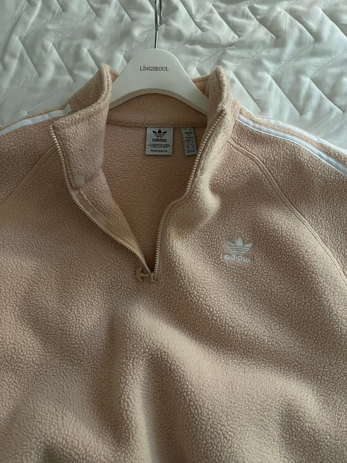 아디다스 우먼 3S 하프집업 플리스 상품이미지2