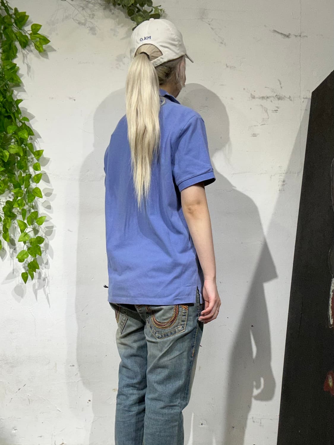 폴로 랄프 로렌 퍼플 커스텀핏 반팔 티셔츠 피케이티 S 상품이미지3