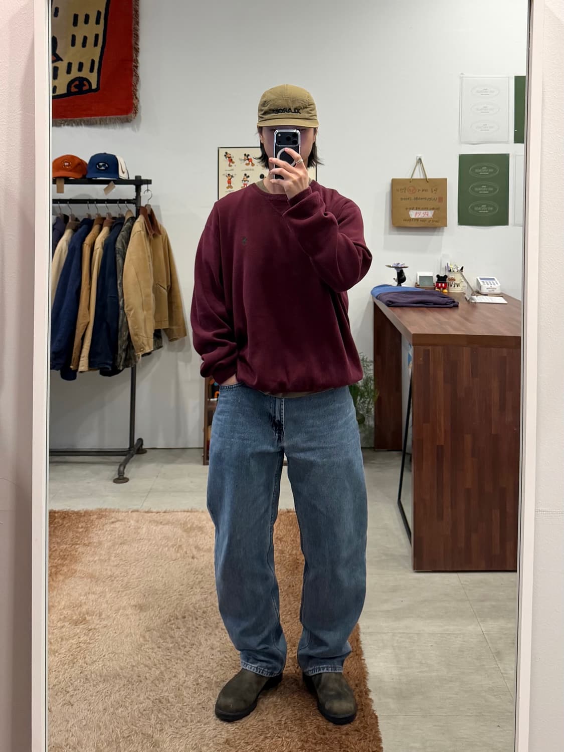 Polo ralph lauren 폴로 랄프로렌 니트 스웻셔츠 (wine) 상품이미지2