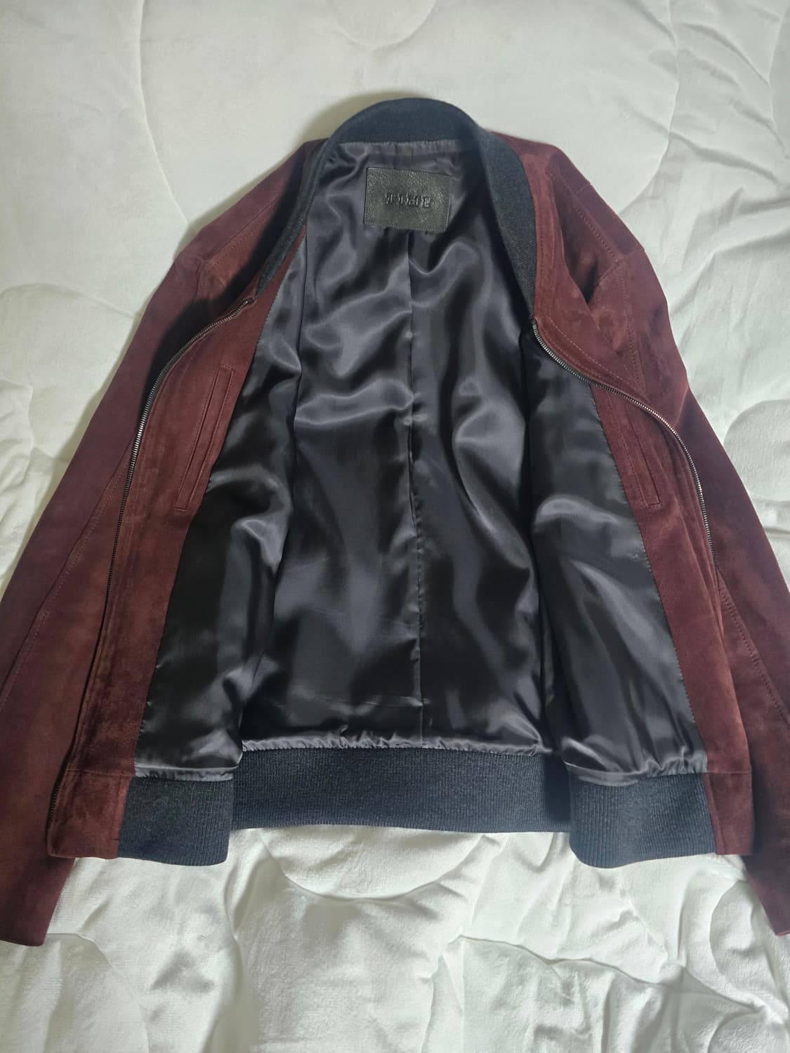 타임옴므 천연가죽(고트)스웨이드 자켓 (100사이즈) - 와인컬러 상품이미지6