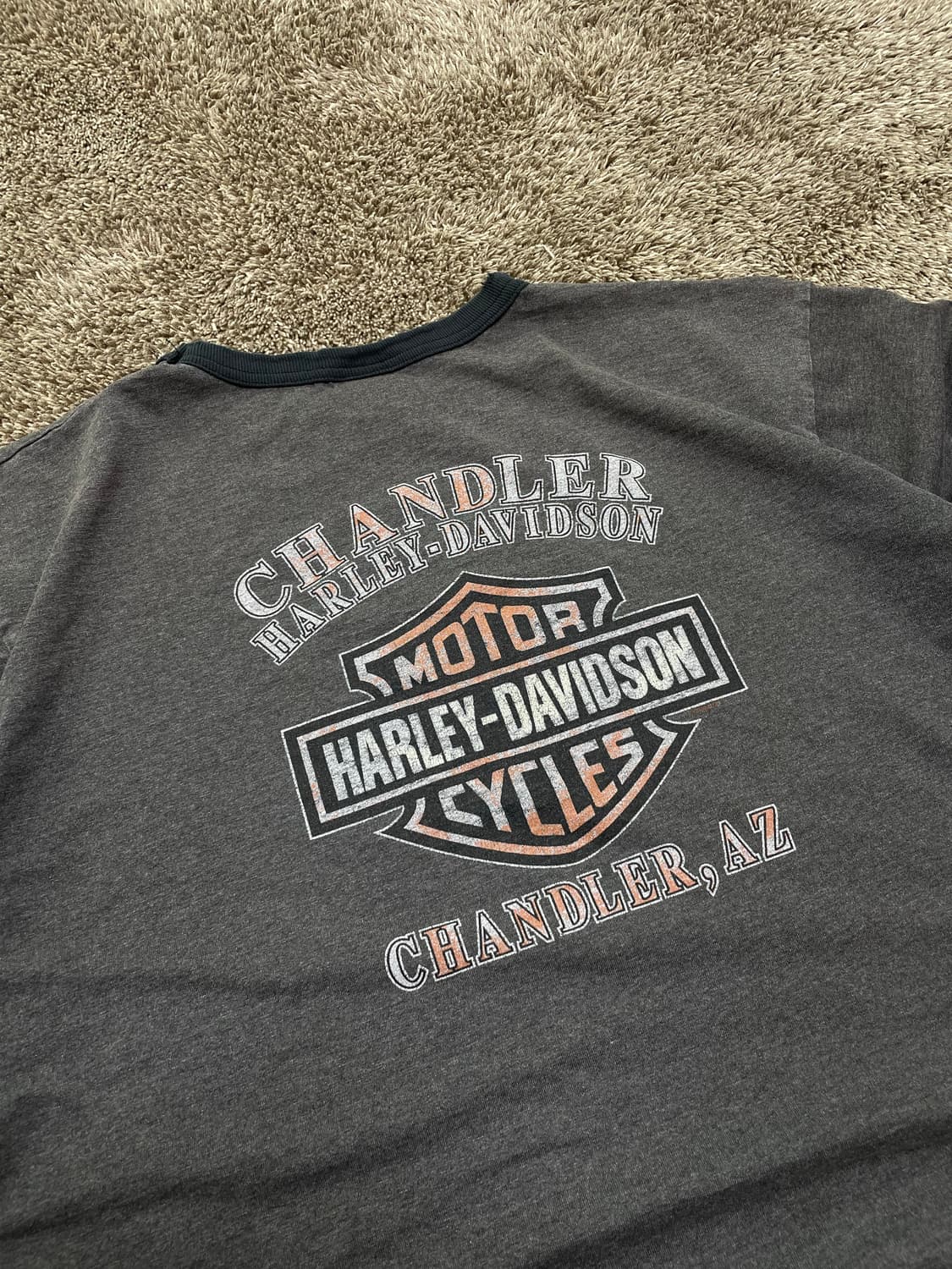 90s harley ringer tee 빈티지 할리 링거티 상품이미지5