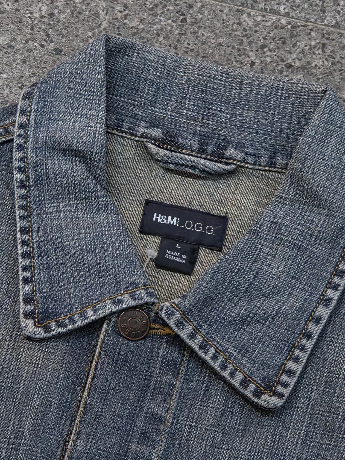 Vintage 빈티지 중청워싱 데님자켓 상품이미지3