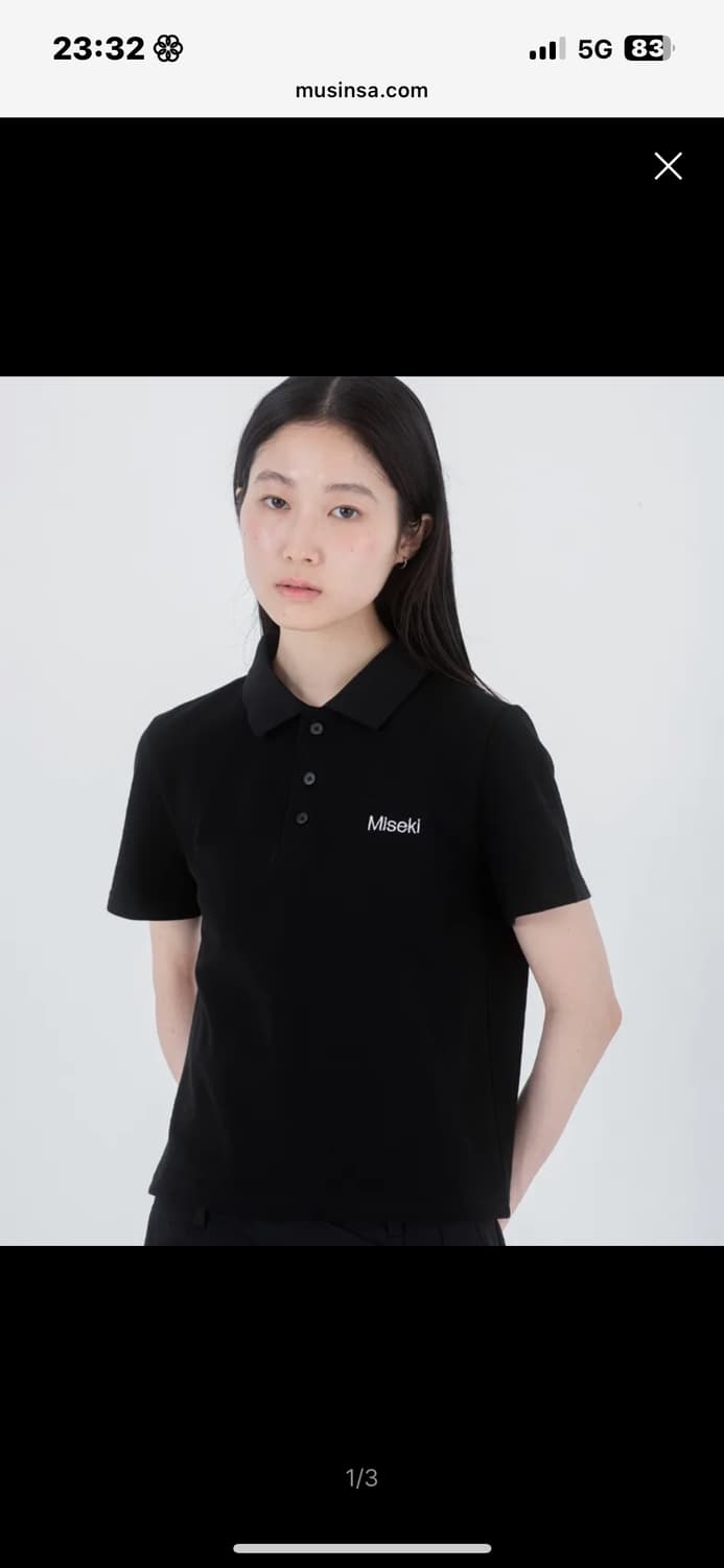 미세키서울 logo pk t-shirts black 상품이미지2