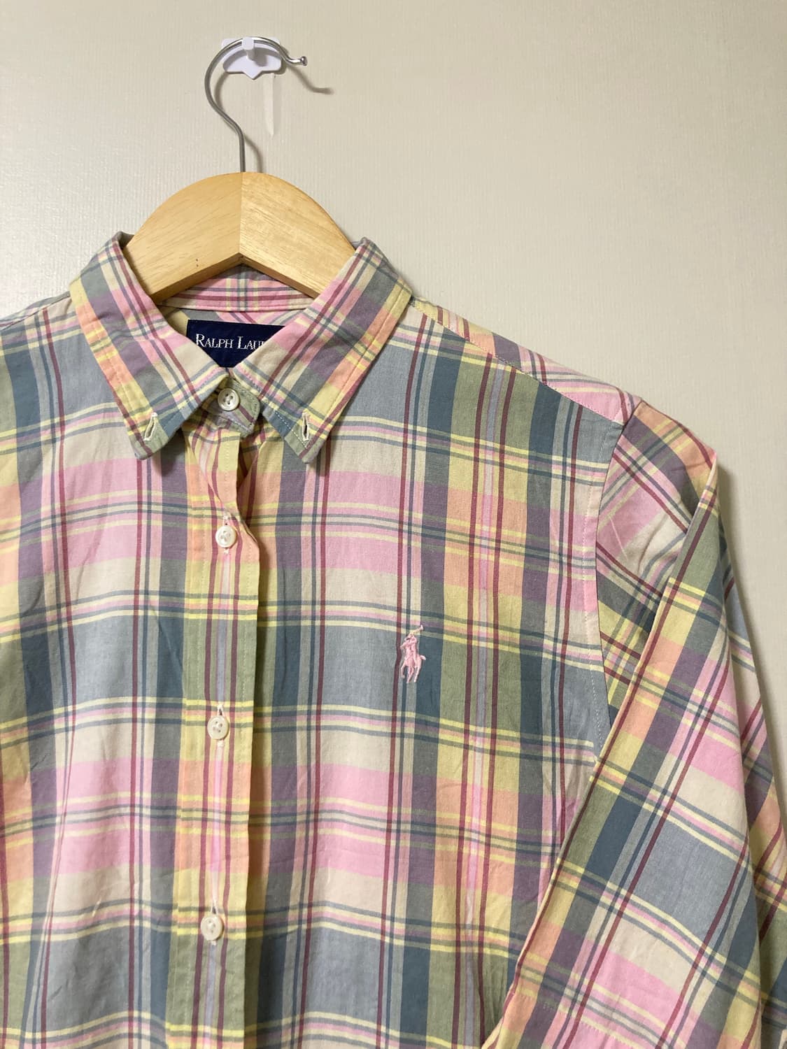 말차딸기우유체크 폴로반팔셔츠 상품이미지2