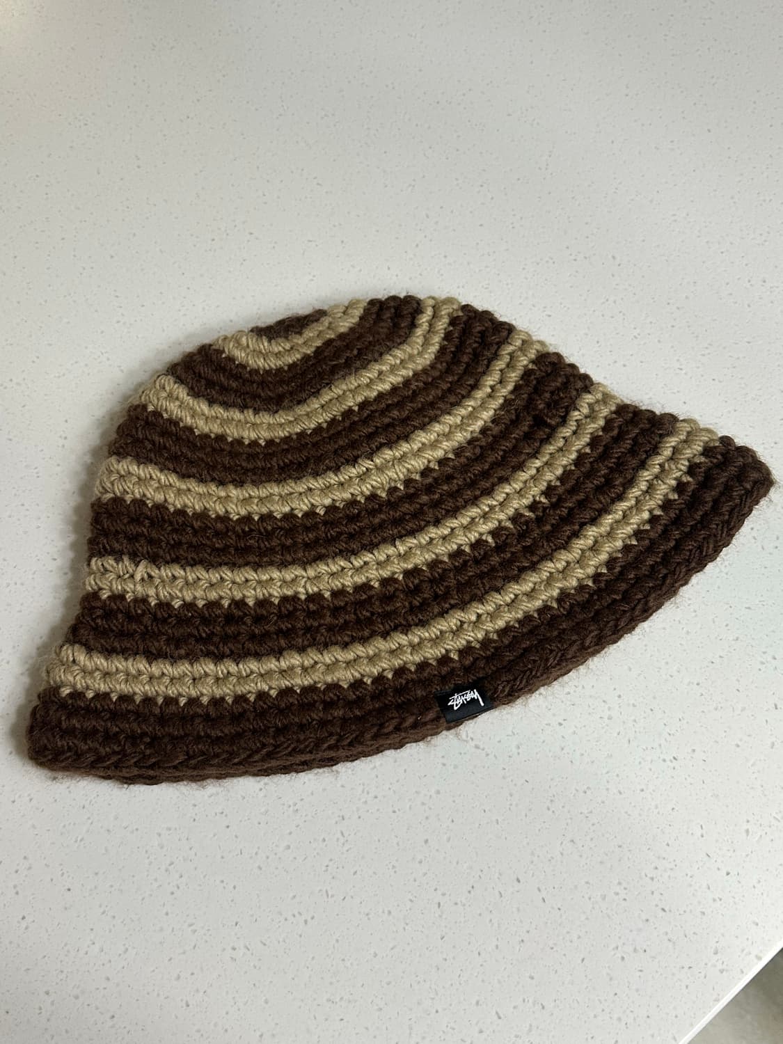 Stussy 스투시 스월 니트 버킷햇 브라운 상품이미지3