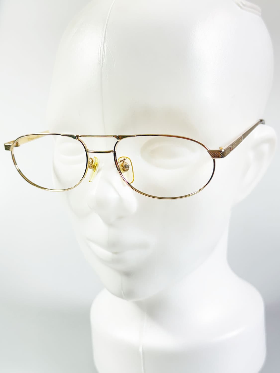 90s MARELLI 골드 메탈 스퀘어 보잉 프레임 빈티지 안경 상품이미지7