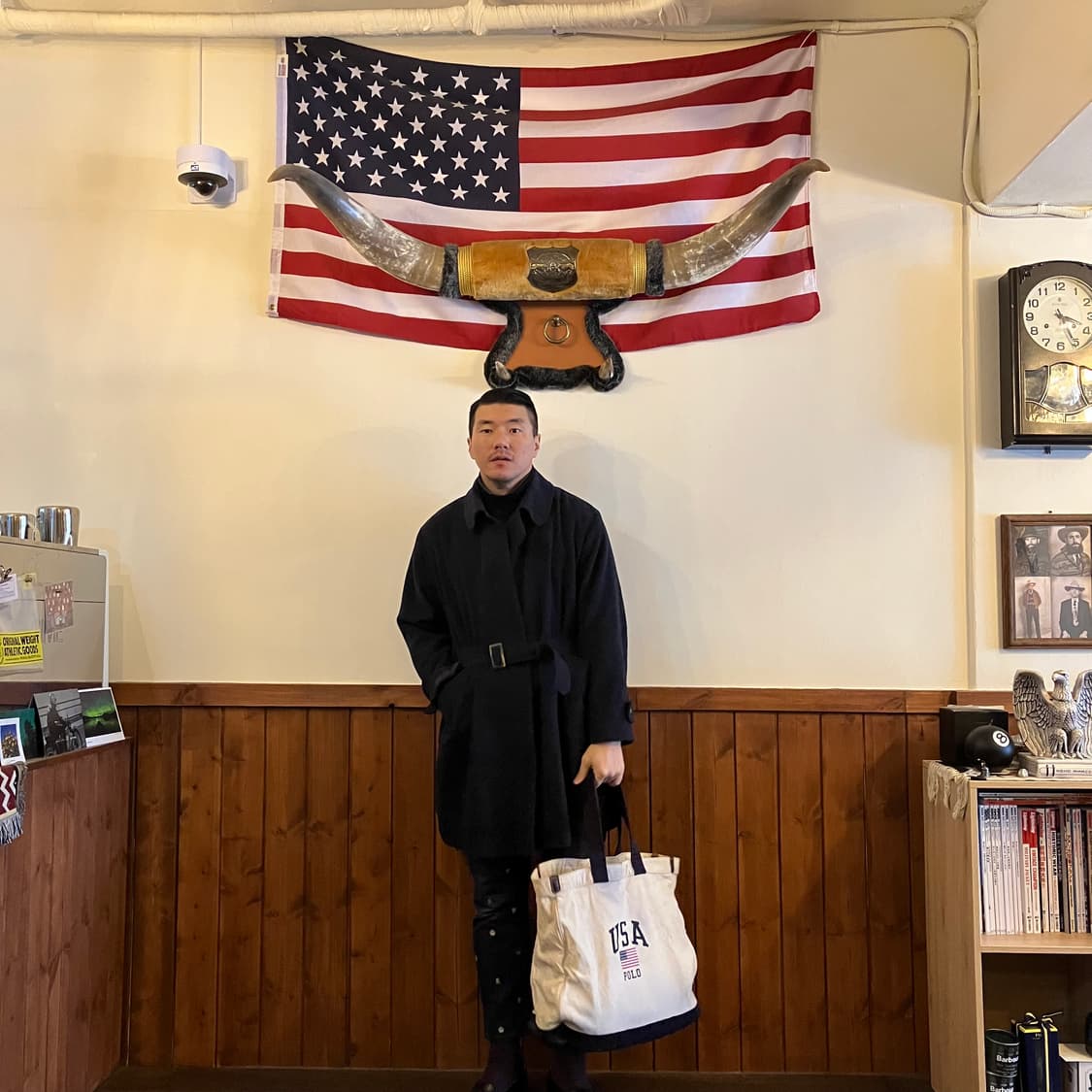 폴로 랄프로렌 성조기 프린팅 캔버스 토트백 상품이미지6