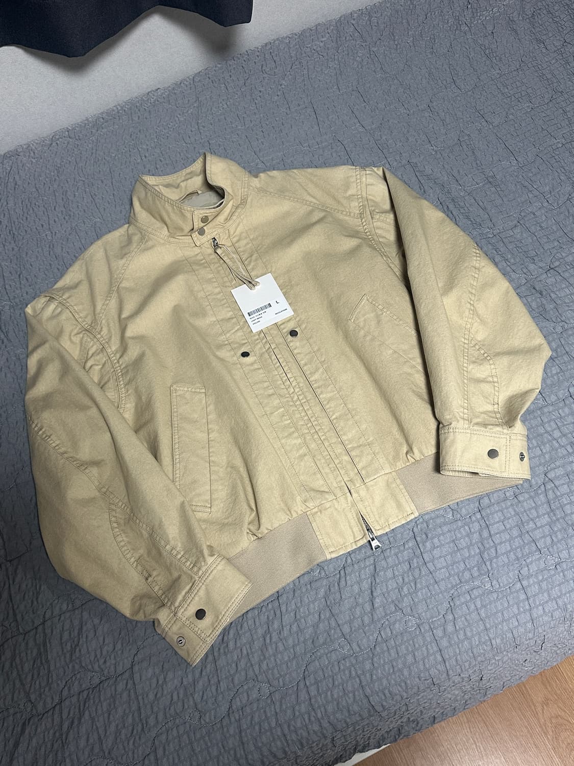 인사일런스 헤링턴 자켓 베이지 해링턴 블루종 상품이미지1